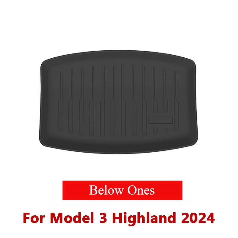 Для Tesla Model 3 Highland 2025 2025 Передний и Задний Коврик в Багажник TPE Ковер Водонепроницаемый Устойчивый к Погоде Коврики Верхний и Нижний Слой