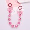 Gradient Bowknot Pendant Acrylic Phone Lanyard DIY Burst Bead Chain Keyring  Bag Accessories