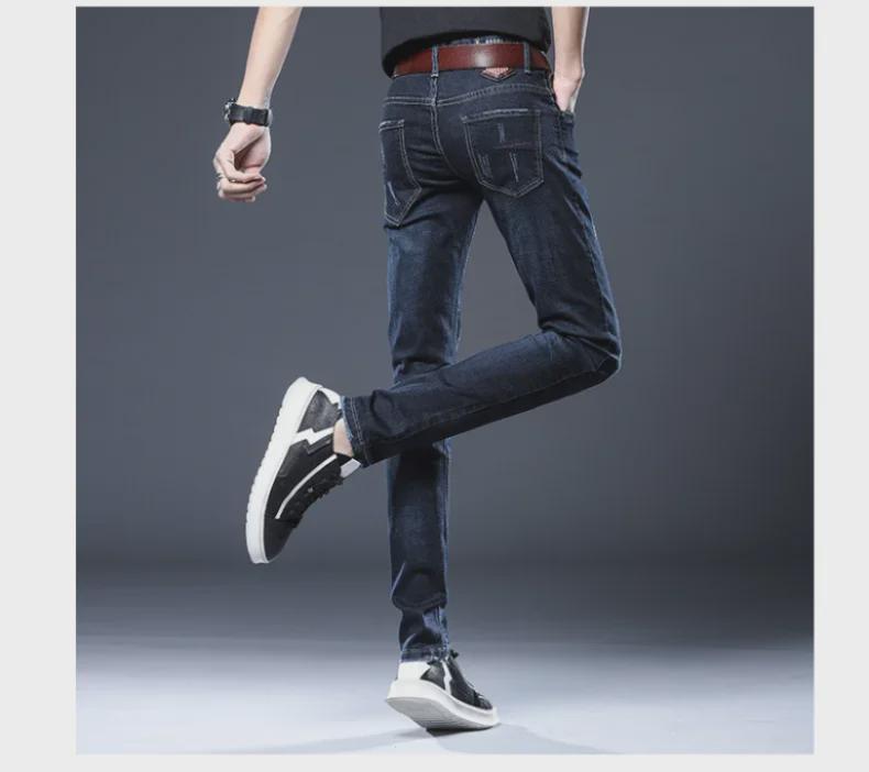 Мужские эластичные узкие джинсы: Универсальный, высококонверсионный дизайн для подростков и взрослых