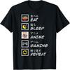Unisex T-shirt Eat Sleep Anime Gaming Repeat Kawaii Otaku Anime Manga T-Shirt1