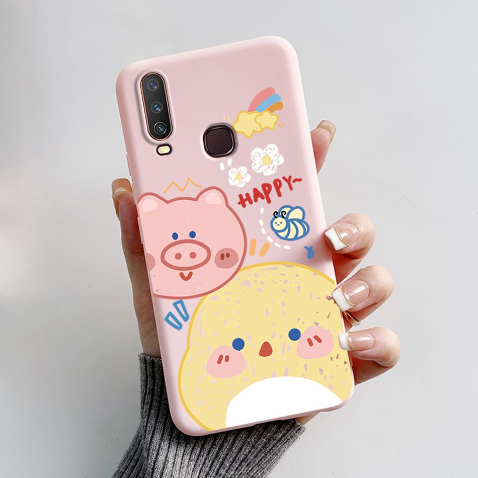 For Vivo Y12 Case 1904 1940 Cartoon Bear Frog Cover For Vivo Y15 Y17 1902 1901 Soft Silicone Phone Case For Vivo Y17 Y12 Bumper