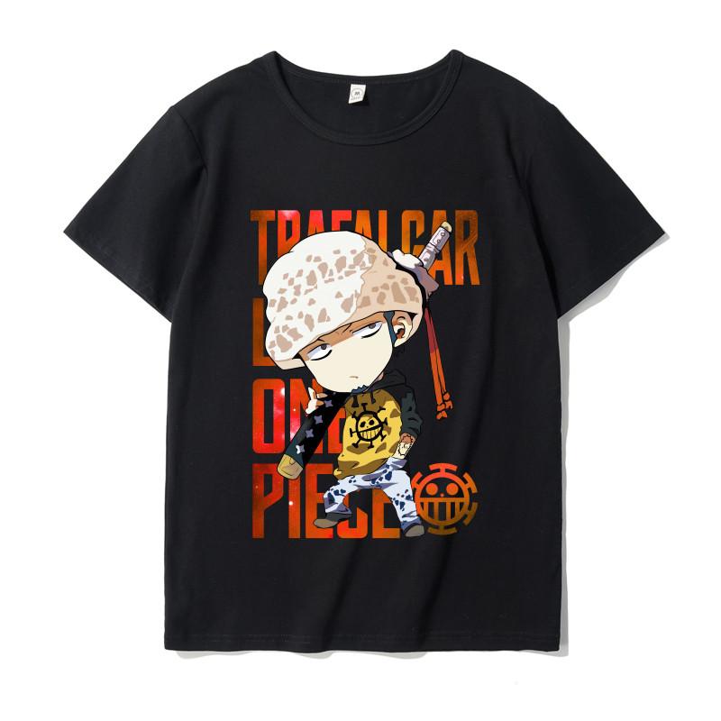 2026 One Piece аниме Принт Футболка ЭсРо Луффи Зоро короткий рукав мужской аниме мультфильм инс Свободный