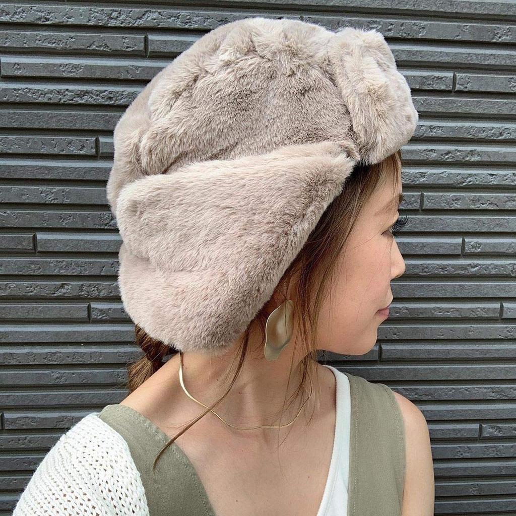 [14+ ИЧИЁН ПЛЮС] Кепка, Шляпа, Женская, Шапка-пилот, Искусственный мех, Боа, Мех, Летная шапка, Защита от холода, Осень, Зима, ioth0008-le