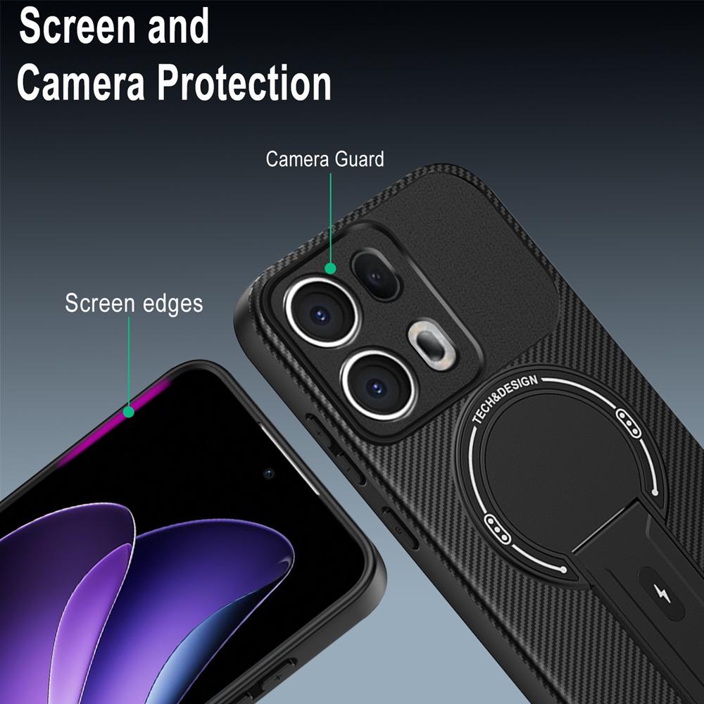 Противоударный чехол-броня с подставкой и магнитным держателем для OPPO Reno 13 13F Reno13 Pro Reno13F 5G с поддержкой беспроводной зарядки Magsafe