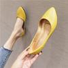 Women's Shoes Leather Soft Sole Candy Shallow Mouth Single Shoes Flat Heel  Shoes Slip On Plus Size Mature Zapatos De Mujer