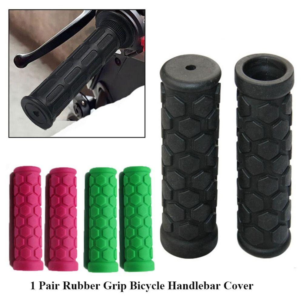 1 Pair Anti-slip Bicycle Handlebar Cover Shock Absorption Rubber Grip Mountain Bike Accessories