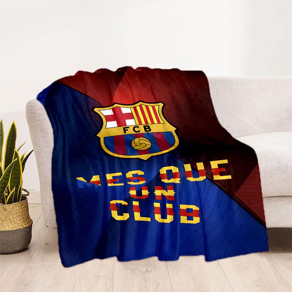 Fcb Crest Blanket Durable Comfort Great for Picnics Seaside Livingroom Four Seasons Universal Modern Gift for Travel Home Birthdays