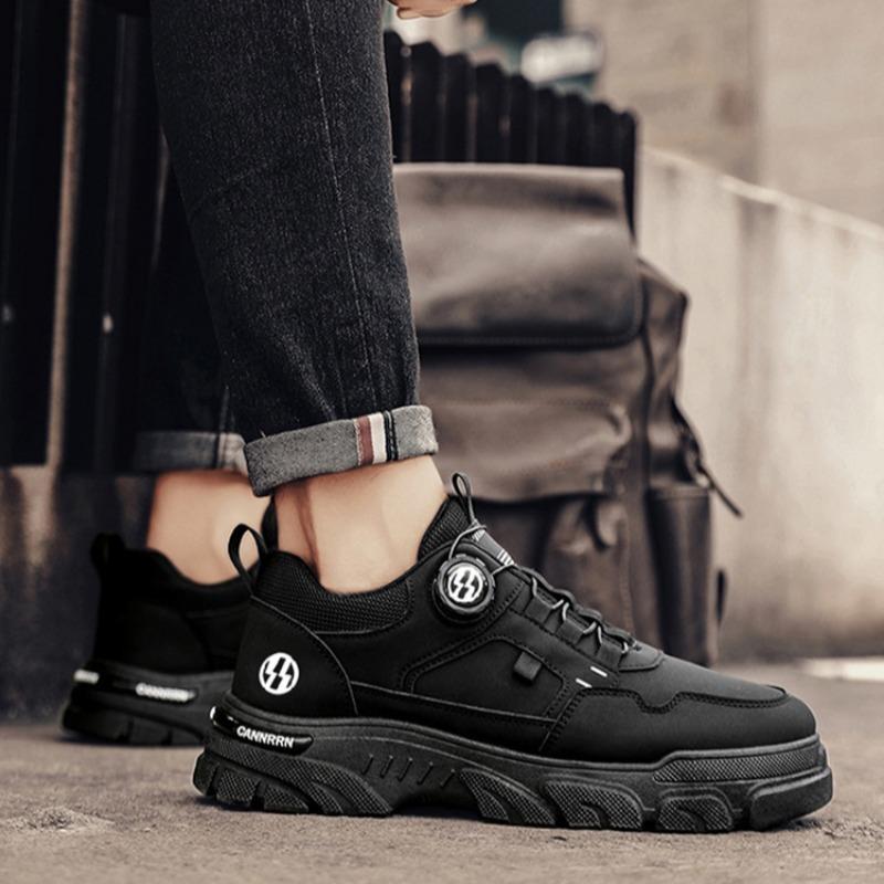 Autumn Winter New Men Shoes Trendy Brand Breathable Platform Leather Casual Sneakers Ankle Boots Work Safty Shoes Man Board Shoe