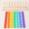 Деревянные игрушки для сортировки по цвету и stacking, Монтессори игрушки Игра с радужными кольцами, Деревянные игрушки для сортировки и stacking для малышей