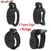 4 Types 3D Printed Flat Cock Cage Mamba Snake HT-V4 Penis Ring Male Chastity Device Sex Toys for Men Adult Supplies Erotic