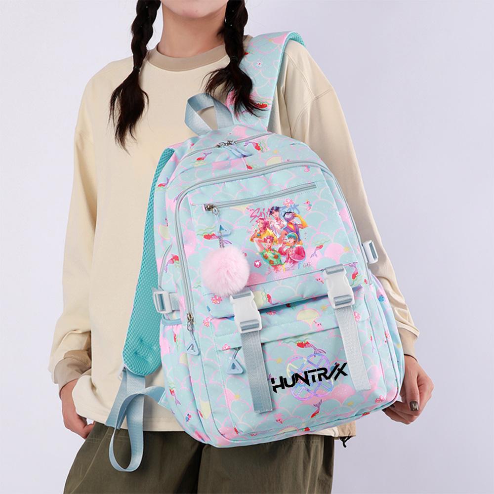 Anime K-Pop Demon Hunters Printed Backpack Large Capacity Bookbag Student Boy Girl Schoolbag Outdoor Large Capacity Waterproof Laptop Travel Bag