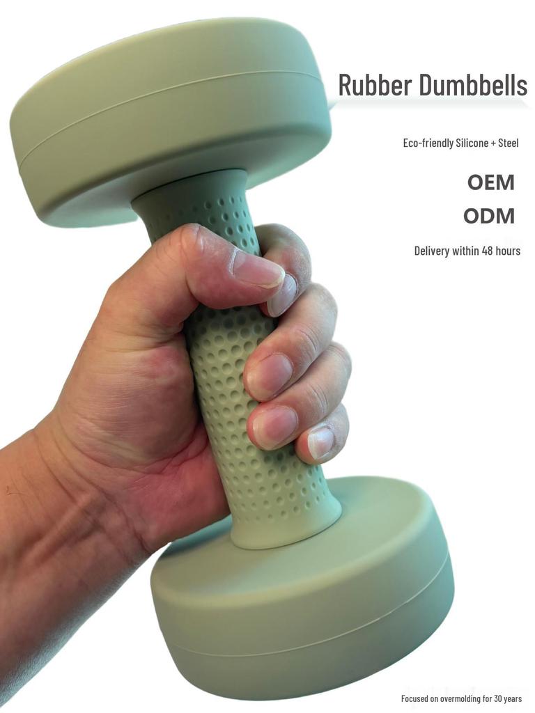 Eco-Friendly Odorless Silicone-Coated Steel Dumbbell