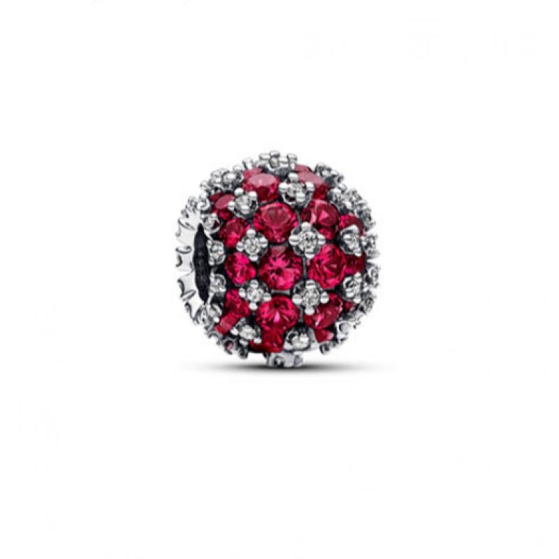 Pandora Sparkling Pav Round Pink Charm 792630c03