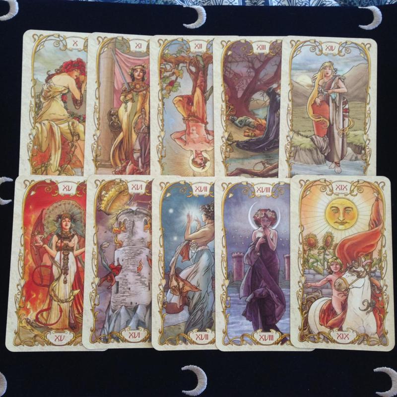 Mucha Tarot Cards English Version Board Game Card