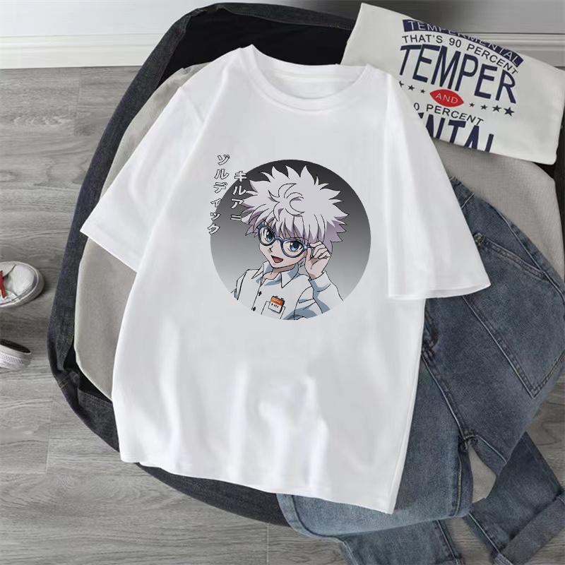 Аниме Hunter X Hunter Футболка Япония Унисекс Хисока Киллуа Золдик Кавайная Смешная Футболка Курапика Дьявольский Глаз Короткий Рукав Топы