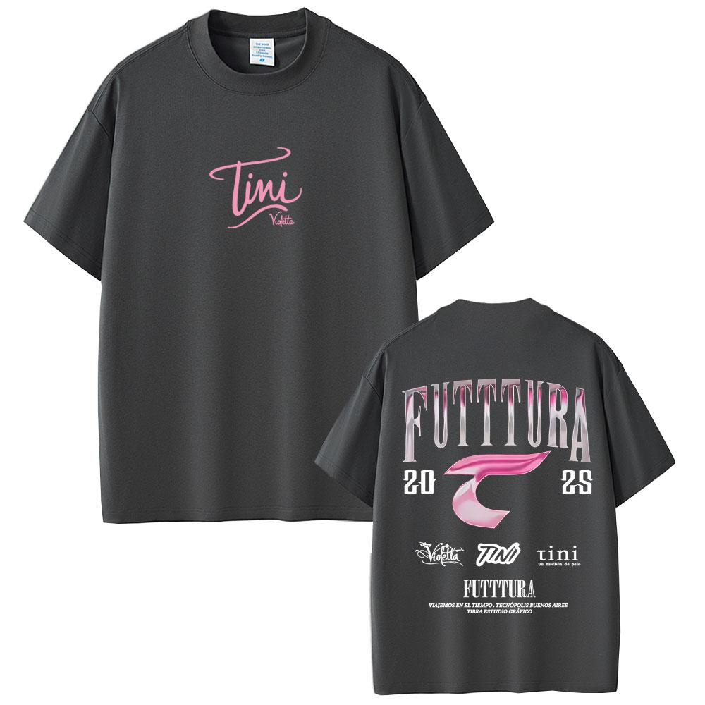 TINI Futttura 2025 Tour Tshirts Men Women Fashion Pop Music T Shirts Mens Casual Cotton Vintage Oversized Short Sleeve Tshirt