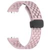 Магнитный силиконовый ремешок для Samsung Galaxy Fit 3 / Galaxy Fit 3 Дышащий сетчатый магнитный складной ремешок с черной пряжкой