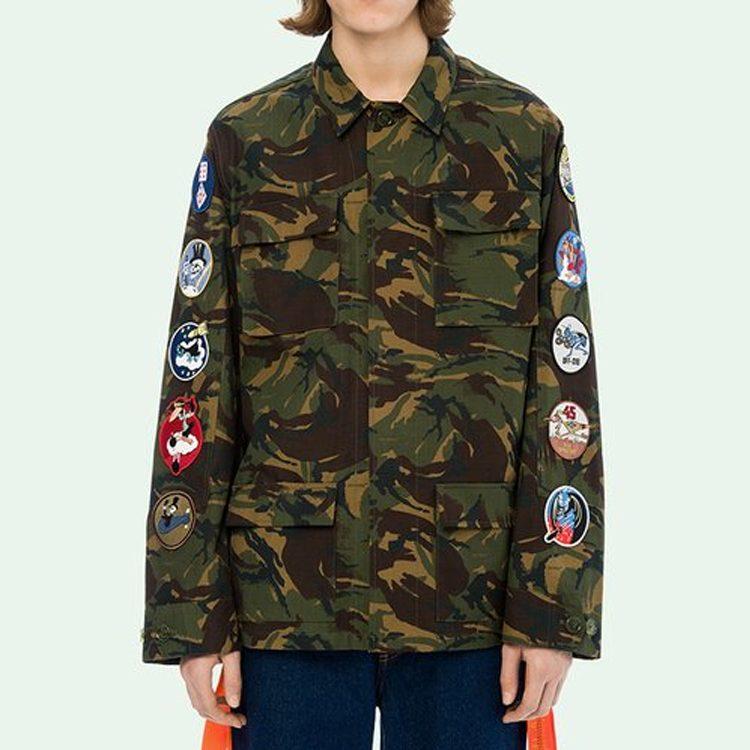 OFF WHITE Камуфляжная куртка с рукавами-патчами Arrows OMEL001S187340129901