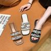Flat Bottom One Word with Cool Slippers Women's Summer Wear Fashion Temperament Flow Women's Shoes