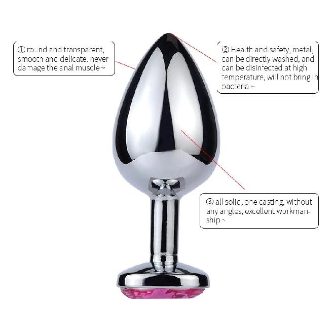 Stainless Cat Face Jewel Base Anal Plug Holle Kitty Cat Butt Plug Metal Prostate Massager Anus Stimulator Dildos Adult Sex Toys