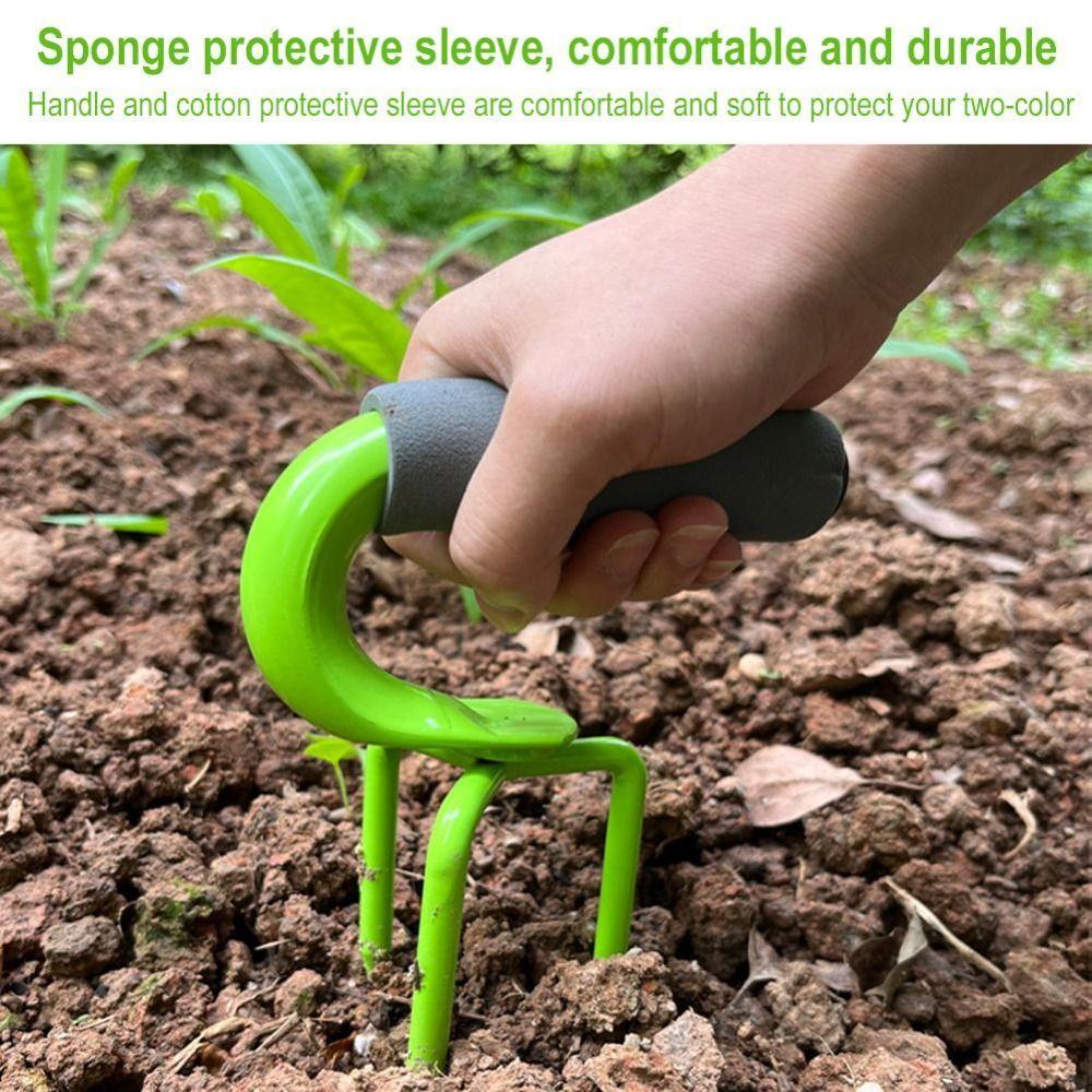 Стальной садовый коготь, инструмент для разрыхления почвы, трехзубый инструмент для удаления почвы, домашний сад