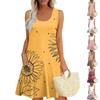 Womens Summer Dresses Loose U Neck Sleeveless Sundresses Dress With Pockets