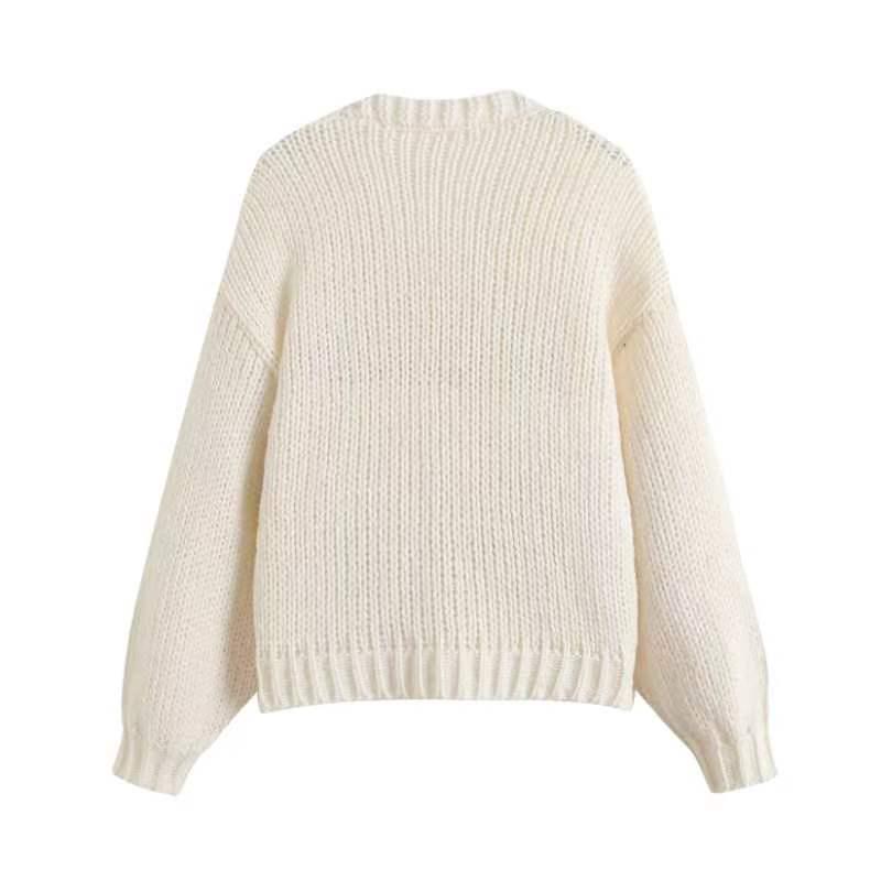 Versatile V-neck 3D Strawberry Knit Cardigan - Sweet, Fashionable, and Gentle Sweater