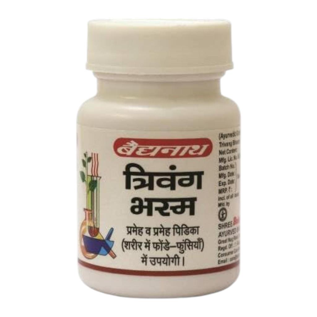 Baidyanath Trivang Bhasma 10 gm | Ayurvedic Supplement for Vitality & Urinary Wellness | Herbal Metallic Formula for Strength & Balance