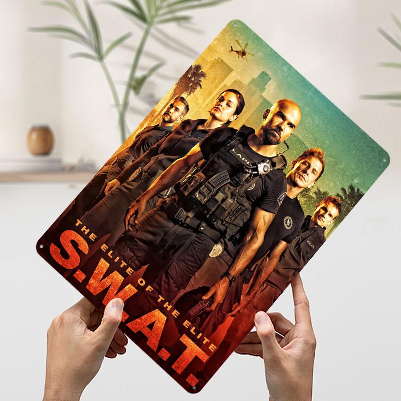 SWAT Элита из Элиты Жестяная Табличка Постер Индивидуальное Настенное Искусство Ретро Винтажные Металлические Знаки для Мужской Комнаты Офиса Декора