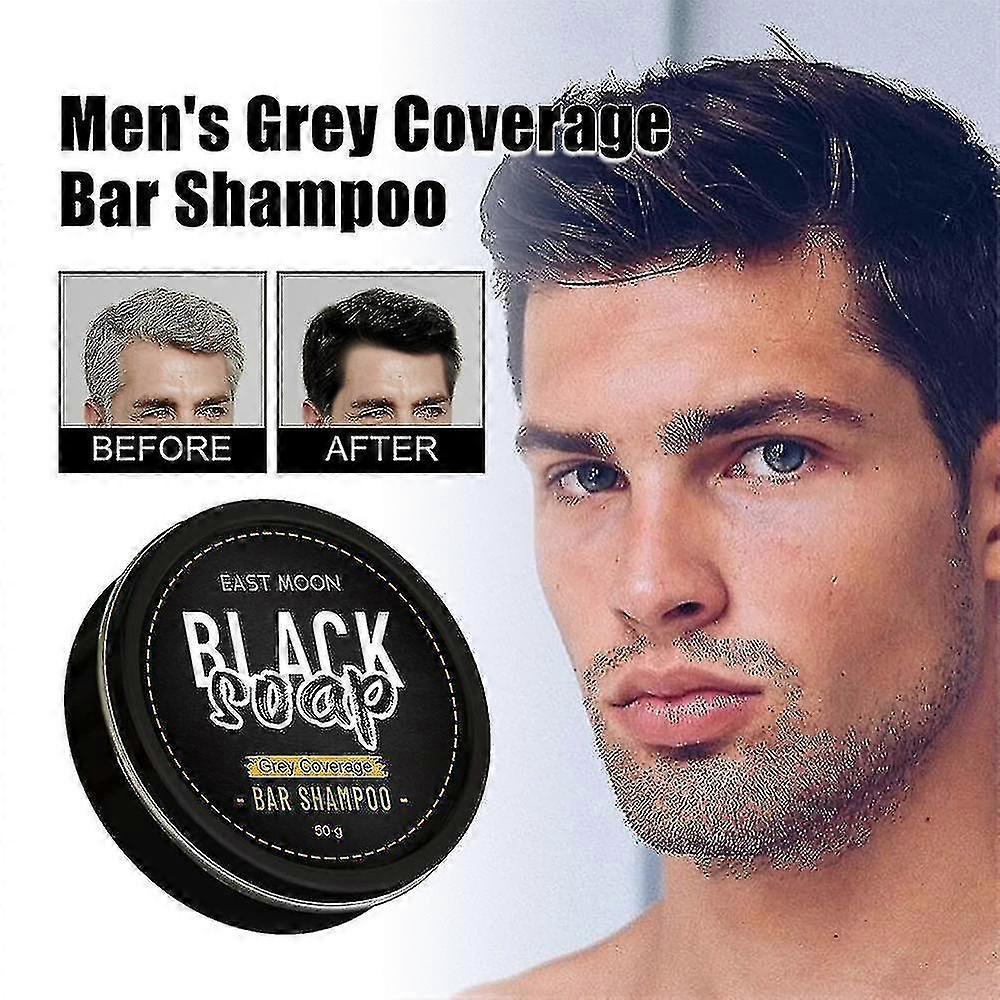 3pcs Men's Grey Coverage Bar Shampoo Hair Darkening Black Soap For Grey Hair Cover 2023 New - WEI KE