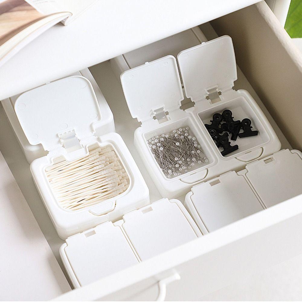Pop-Up Type Cosmetic Cotton Storage Box Toothpick Dispenser Desktop Organizer Cotton Swab Holder