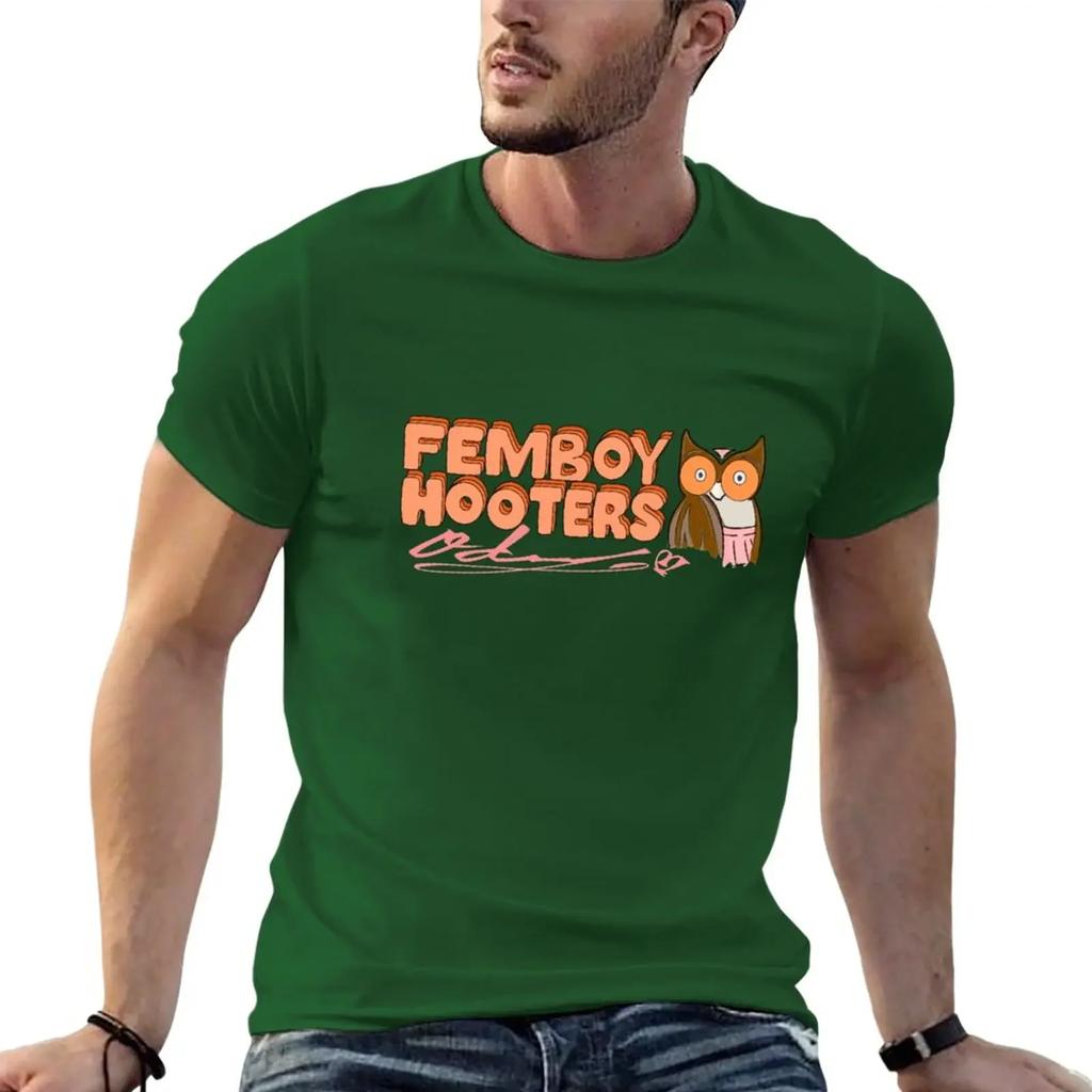 Футболка Femboy Hooters Эстетичная одежда индивидуальные футболки создай свой дизайн черные футболки для