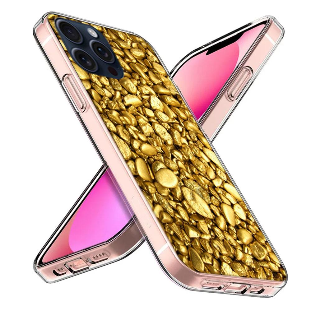 Золотой Слиток Богатство и Финансы Прозрачный Чехол Для Телефона Для Iphone 17 Air 16 Pro Max 15 Pro 14 Plus 17E 16E 11 13 12 Mini Чехлы Funda