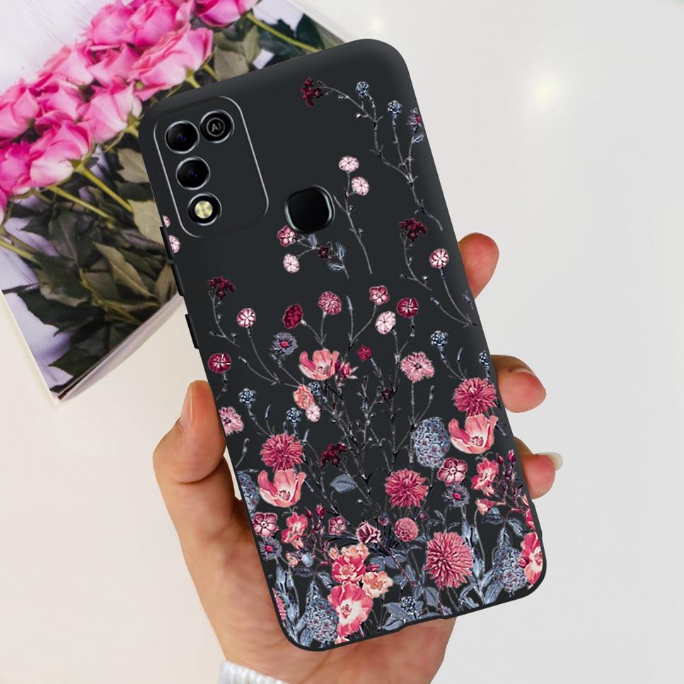 Для Infinix Hot 11 Play 6.82" Мягкие Силиконовые Чехлы Для Телефона Для Infinix Hot 11 Play 11play 10Play Чехол Роскошные Цветы Funda Capa