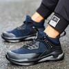 Дышащая мужская защитная обувь, ботинки со стальным носком, повседневные мужские ботинки, рабочая неубиваемая обувь, устойчивые к проколам рабочие кроссовки