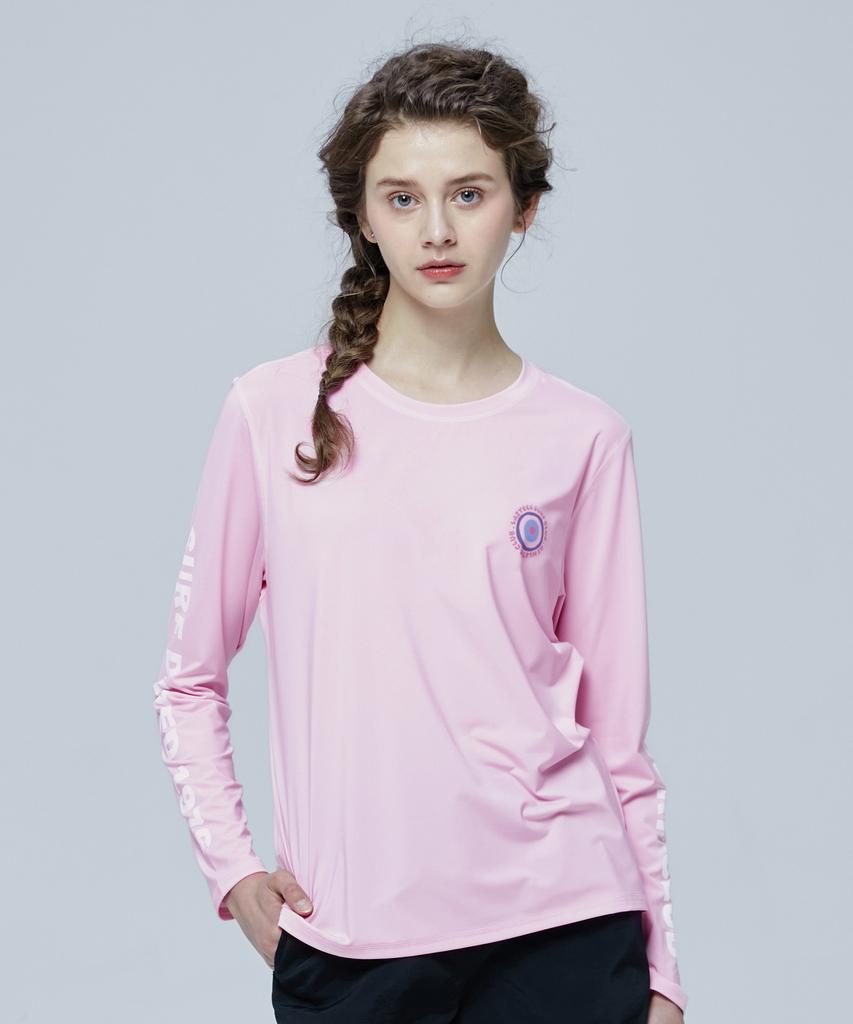 Leijibi Защита от солнца с длинным рукавом, свободный крой, с надписью, цвет W Pink