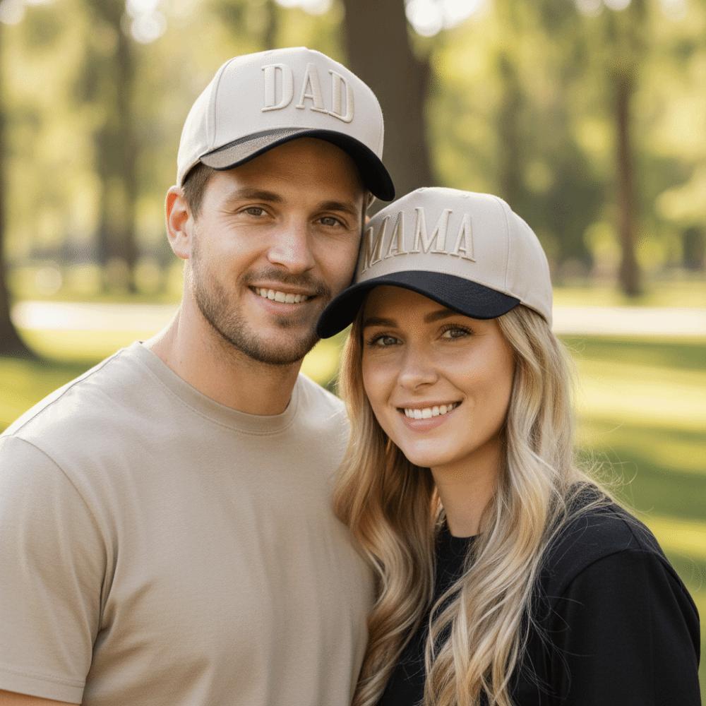 Adjustable Couple Cap Letter Embroidery Sunscreen Hats Fashion DAD MAMA Baseball Cap  For Man Women