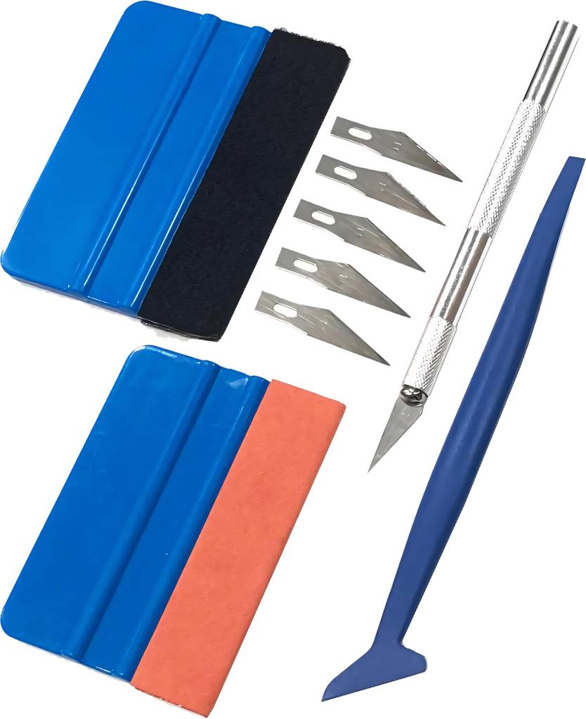 Audiofan Tool Set Squeegee Car Wrapping Film Application Tool Kit Plastic Scraper Car Wrapping Film Sticking 5 Piece Set