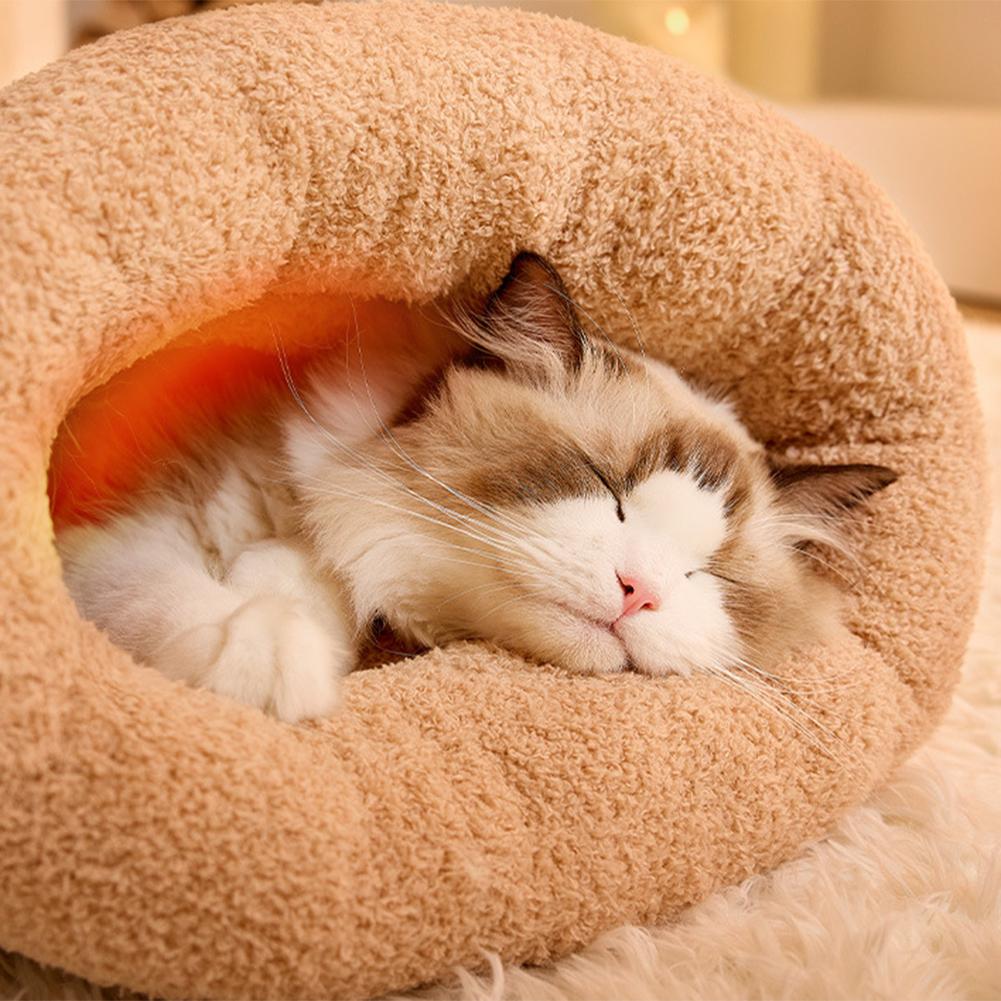Warm Cat Sleeping Bag Soft Cat Bed Comfortable Tunnel Cat Nest Closed Pet House for Cats Lovely Cat Nest Cat Accessories
