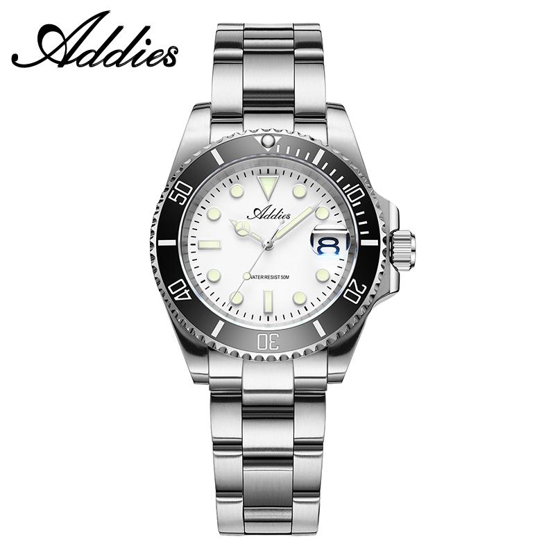 ADDIES 36mm Luxury Quartz Watch for Woman Top Brand Japan GM12 Ladies Steel Wristwatch Business Luminous 5Bar Waterproof Sport