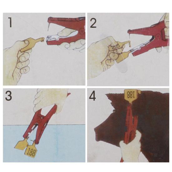 Металлический аппликатор для ушных бирок для крупного рогатого скота, свиней и овец
