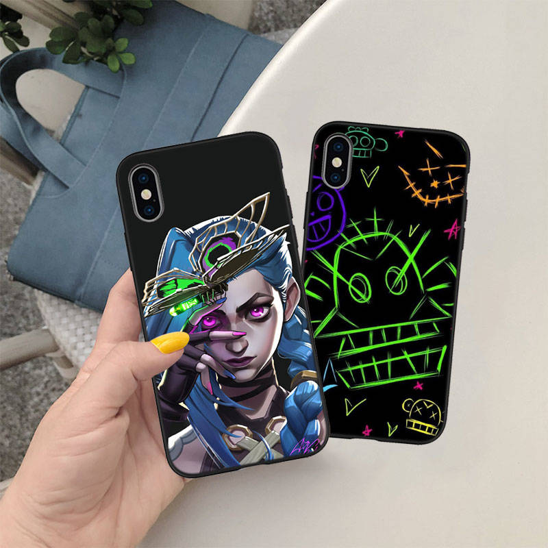 Чехол для телефона ED4 Arcane Jinx для iPhone 6 6s 7 8 11 12 13 14 15 XS Pro Max XR X SE Samsung S20 S21 S22 S23 S24 FE Ultra Plus Lite S21S A55