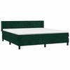 Maison Exclusive - Sommier à lattes de lit et matelas Vert foncé 180x200cm Velours