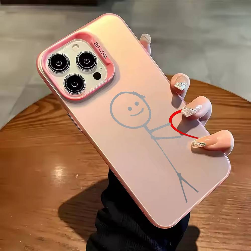 Линия C-Пара обои Чехол для телефона Цвет Серебряный Корпус Для IPhone 17 16 15 14 13 12 11 Pro Max Plus