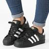 adidas Кроссовки Superstar Core Black Cloud White Gold GS EF5398