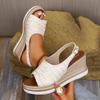 Fashion Women's Sandals Summer Wedge Heel Platform Sandals Fashion Casual Heel High Sandals Women's Roman Sandal Sandalias De Mujer 2025
