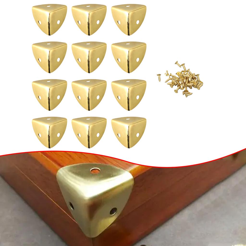 Защита края Защитный протектор Угол края Черный Защита С винтами Деревянный чехол 12 шт. Украшение стола Винтаж