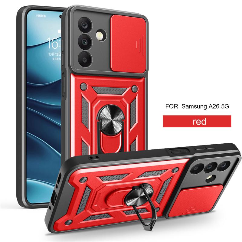 Чехол для Samsung Galaxy A26 Armor Противоударная Задняя Крышка для Samsung A16 A06 A36 A56 5G A 26 16 06 56 Автомобильный Магнитный Держатель-Кольцо Coque