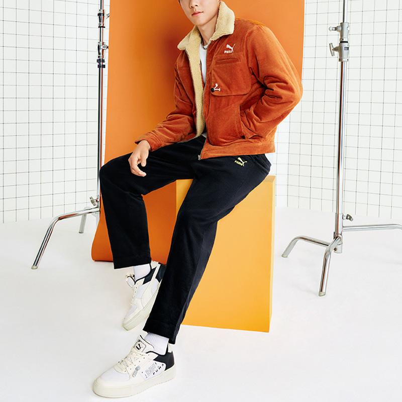 Puma Спортивные брюки из вельвета с вышивкой, мужские, черные 534967-01