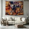 African Animals Wall Tapestry Aesthetic Wall Hanging Printed Fabric Blanket Decorative Tapestries for Bedroom Living Room Home Decor